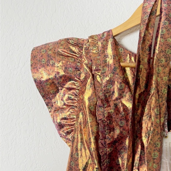 LOVESHACKFANCY Zoya Dress In Gold - Picture 6 of 9